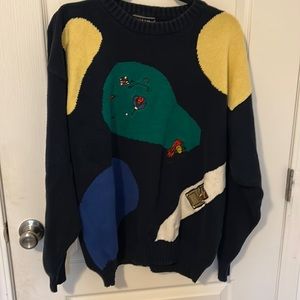 Vintage Golf course sweater- Preswick & Moore men’s XL